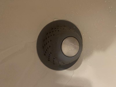 Bath Tub Drain Stopper Gray - Oxo : Target