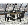 5-Piece Natural Oak Finish Solid Wood Top Dining table with 4 Chairs with - 2 of 4