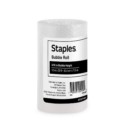 3/16" Staples Bubble Roll 12"x25' Roll (27161) 4072827