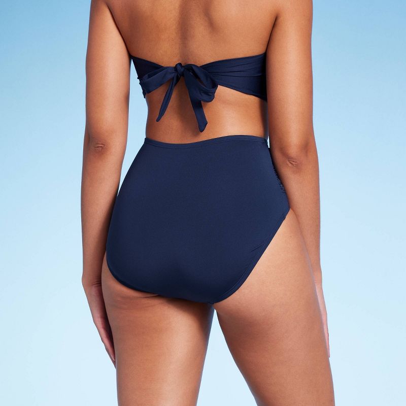 Women's Shirred High Waist Brief Full Coverage Bikini Bottom - Shade & Shore™, 3 of 7