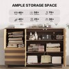 SKRAN 55" Versatile Kitchen Storage Cabinet, Coffee Bar with Hand Carved Craftsmanship and Adjustable Shelves for Entryway Living Room - 4 of 4