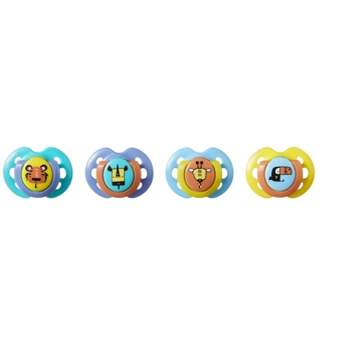 Tommee Tippee Fun Style Orthodontic Pacifiers, 0-6m, 4 Count