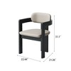 POVISON Mid-Century Modern Fabric Dining Chair Set of 2, Side Chairs with Back, Fully Assembled - 4 of 4