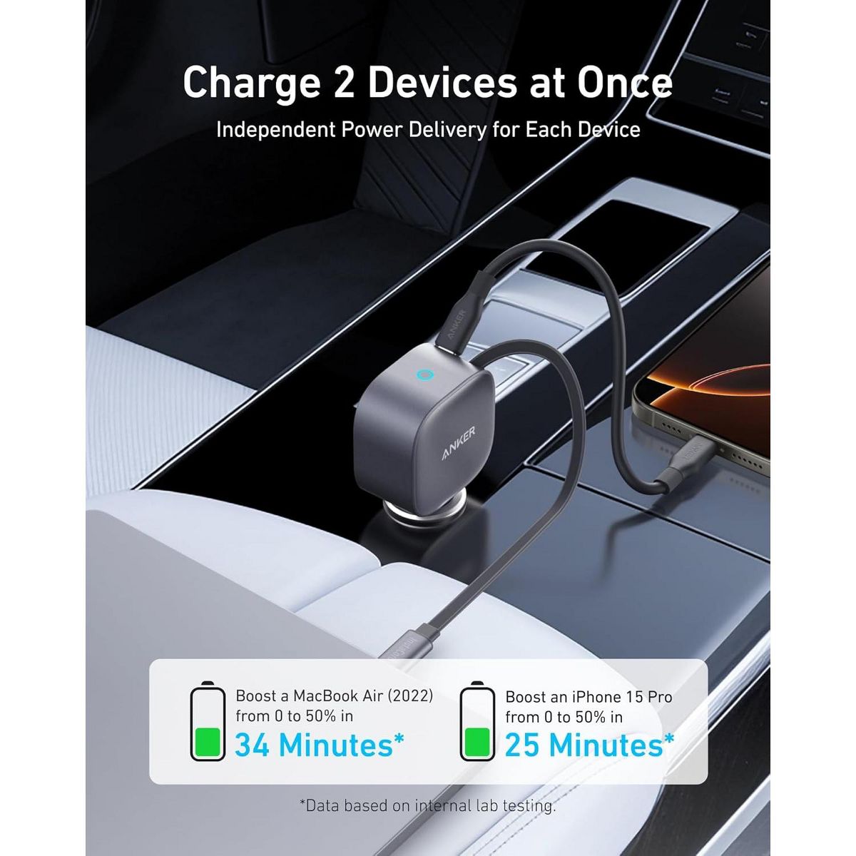 Anker Retractable USB-C Car Charger - thumbnail 4