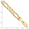 Black Bow Jewelry Men's 10k Yellow Gold 8.75mm Solid Figaro Chain Bracelet- 9 inch - 4 of 4