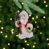 Northlight Santa Claus with Christmas Tree Glass Ornament - 6.25" - Red and White - 2 of 4