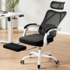 Fontoi Task and Office Chairs, Ergonomic Office Chair with Adjustable Lumbar Support, Home Office Desk Chair with Headrest, White, 24.8"*24.8"*49.2" - 4 of 4