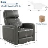 Manual Recliner Chair - 360° Swivel Rocker with Adjustable Backrest & Footrest, Simulated Leather Reclining Armchair - 2 of 4
