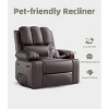 homfan Oversized Recliner Chair w/ Heat & Massage - 360° Swivel Rocking Chair w/ Cup Holder - 3 of 4
