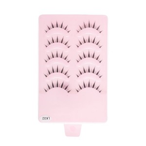Unique Bargains Natural False Eyelashes LK02 Black 5 Pair - 1 of 4