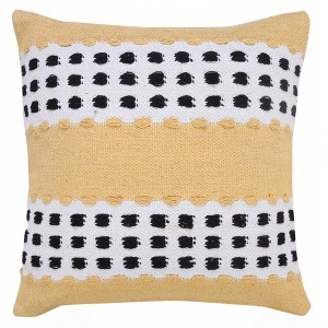 20" Black Gray and White Throw Pillow - 1 of 4