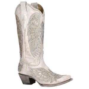 Corral Boots Womens Glitter Inlay Cross and Wings Embroidery Cowboy Boots - 1 of 4