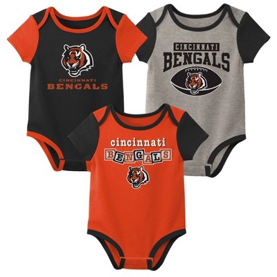 NFL Cincinnati Bengals Baby Boys' Newest Fan 3pk Bodysuit Set