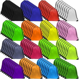 Waterproof Drawstring Backpack Bulk, Nylon Cinch Bags in 10 Colors for School, Gym, Sports - 1 of 4