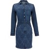 VENUS Womens Lace Print Denim Mini Dress - 4 of 4