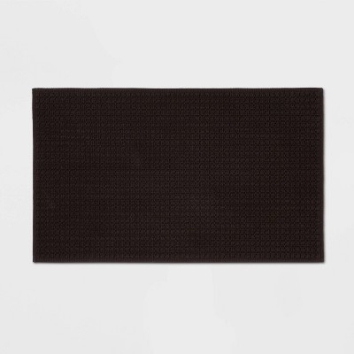 Photo 1 of 20&#34;x34&#34; Antimicrobial Bath Mat Washed Black - Threshold&#8482;