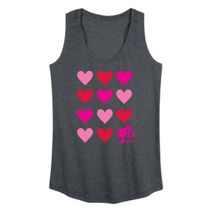 Women's - Barbie - Heart Grid Graphic Racerback Tank - 1 of 4