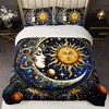 Hachikiko Celestial Sun Moon Reversible Bedding Set,Comforter with Pillow Shams, Boho Bedroom Decor Gift,Full - 3 of 4