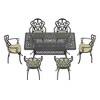 ONWITH 7-Piece Set Of Cast Aluminum Patio Furniture With Cushions - 3 of 4