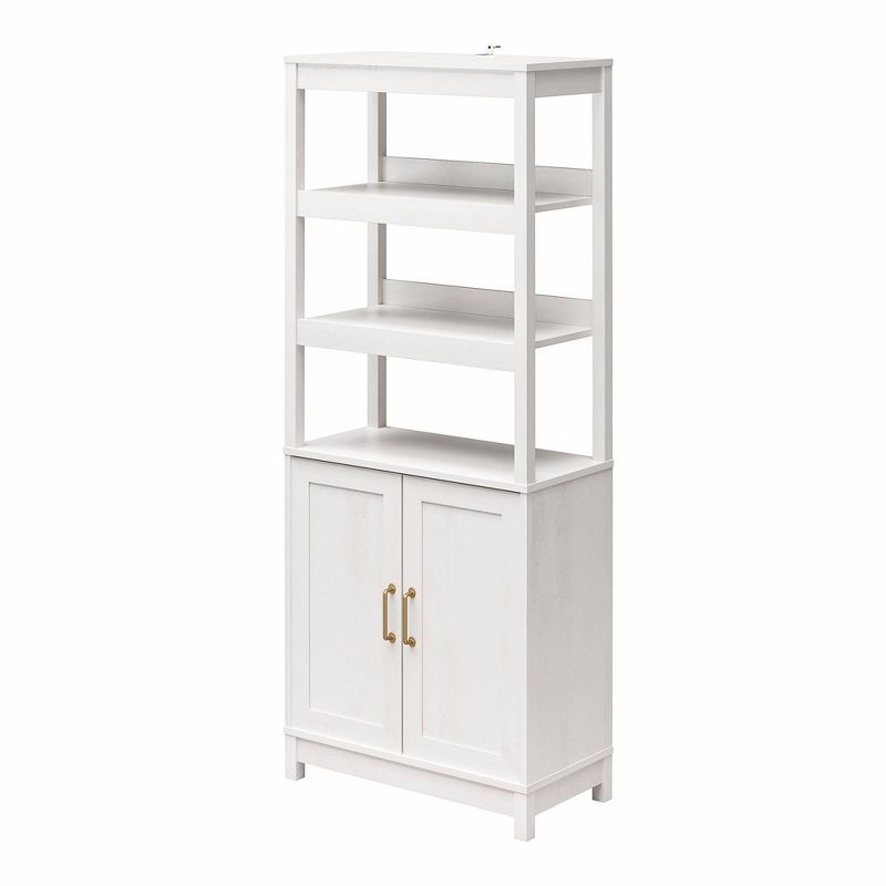 77.13&#34; Tess 2 Door Bookcase with Modular Storage Ivory Oak - Mr. Kate, 1 of 10