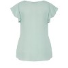 Women's Plus Size Zip Fling Top - seafoam | CITY CHIC - 4 of 4