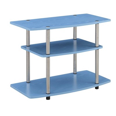 Designs2Go 3 Tier TV Stand for TVs up to 32" Blue - Breighton Home