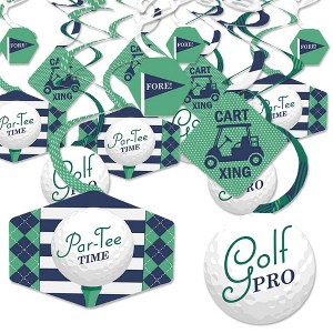 Big Dot of Happiness Par-Tee Time - Golf - Birthday or Retirement Party Hanging Decor - Party Decoration Swirls - Set of 40 - 1 of 4