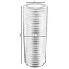 Uniquewise Brown Decorative Contemporary Mango Wood Ribbed Design Cylinder Shaped Vase - 4 of 4