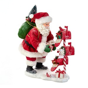 Kurt Adler 10.5-Inch Fabriché Santa Checking Mail - 1 of 4