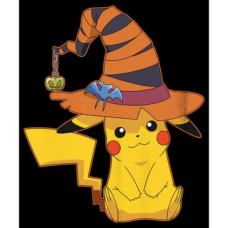 Boy's Pokemon Halloween Pikachu Witch Hat T-Shirt, 2 of 6