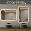PAGED Stylish Bathroom Mirror, LED Vanity Mirror, Dimmable Anti-Fog Makeup Mirror with Gunmetal Gray Frame for Bathroom - 3 of 4