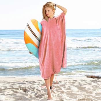 Catalonia Surf Cape Changing Towel Robe for Adults, Hooded Wetsuit Change Cape for Surfing Swimming Bathing, Water Absorbent, Oversized