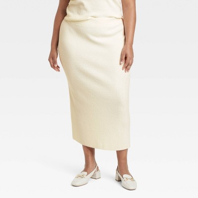 Women's Midi Boucle Sweater Skirt - A New Day™