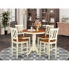 Counter Height Dining Set - 5 Piece Table and Chairs - Modern Kitchen Set - 2 of 4