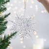 TopComfy Decorative Object Iron Snowflake Hangers Intricate Design for Holiday Party Decorations, White, 6.1"*1.8"*6.3" - 4 of 4