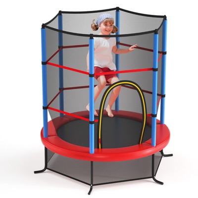 Infans 55" Kids Trampoline Bouncing Jumping Mat Recreational Trampoline W/Enclosure Net