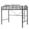 COZONY Twin Loft Bed with Stairs & Safety Rail - Space Saving Metal Frame for Kids Room or Dorm, No Box Spring Needed - 4 of 4