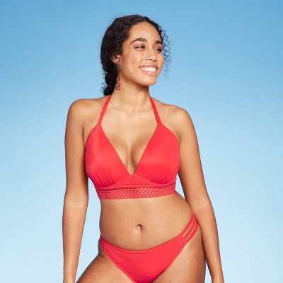 red bathing suit top