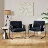 Amelia Contemporary Metal Frame Accent Chair with Removable Storage Pocket,Set of 2 | Artful Living Design - 2 of 4