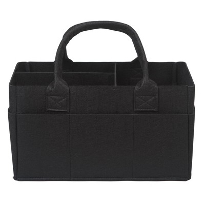 Sammy & Lou Felt Baby Nursery Diaper Storage Caddy - Black