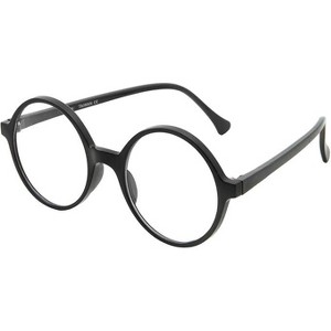 grinderPUNCH Costume Glasses  Thin Round Nerd Halloween Eyeglasses  Wizard Glasses  Adults (Black) - 1 of 3