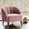 Christopher Knight Home Vieiras Contemporary Barrel Club Chair with Wooden Legs, 28" x 28" - 2 of 4
