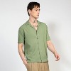 Campus Sutra Men Men's Pistachio Green Oversized Interwine Shirt - 3 of 4