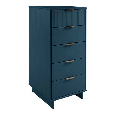 Midnight Blue Double Dresser Set with Soft Close Drawers