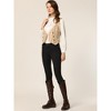 Allegra K Women's Plaid Vintage Steampunk Waistcoat Suit Vest - 3 of 4