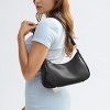Women's Crescent Shoulder Bag Vegan Leather Chain Cross body bag Convertible Handbag (Black) - 4 of 4