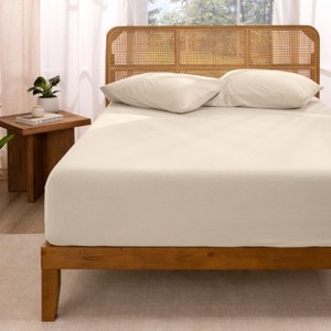 Organic Cotton Jersey Fitted Sheet by Bare Home - 1 of 4