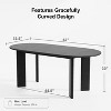 Wooakway 30"H Oval Wood Dining Table Kitchen Table Conference Table with 4 Legs - 3 of 4