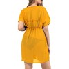 HAPPY BAY Women's Summer Beach Bikini Sheer Chiffon Cover up V Neck Dress Bathing Suit Swimwear Coverups for Women X-Large-XX-Large Yellow Solid - 3 of 4