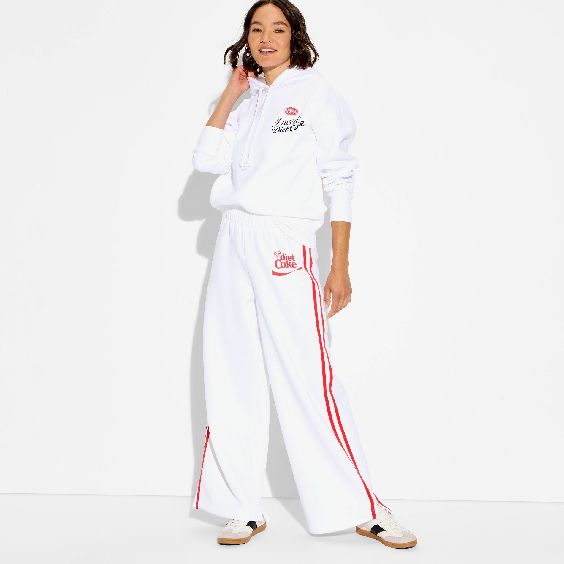 Women's Diet Coke Graphic Sweatpants - White XXS